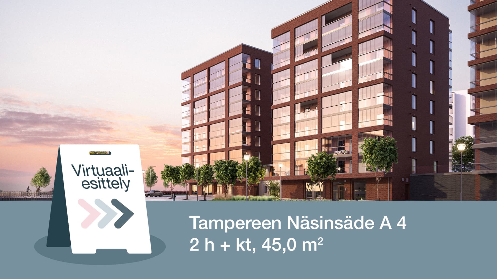 Myytävät asunnot Tampereen Ranta-Tampellassa. Tampereen Näsinsäteen kodit ovat A-energialuokkaa.
