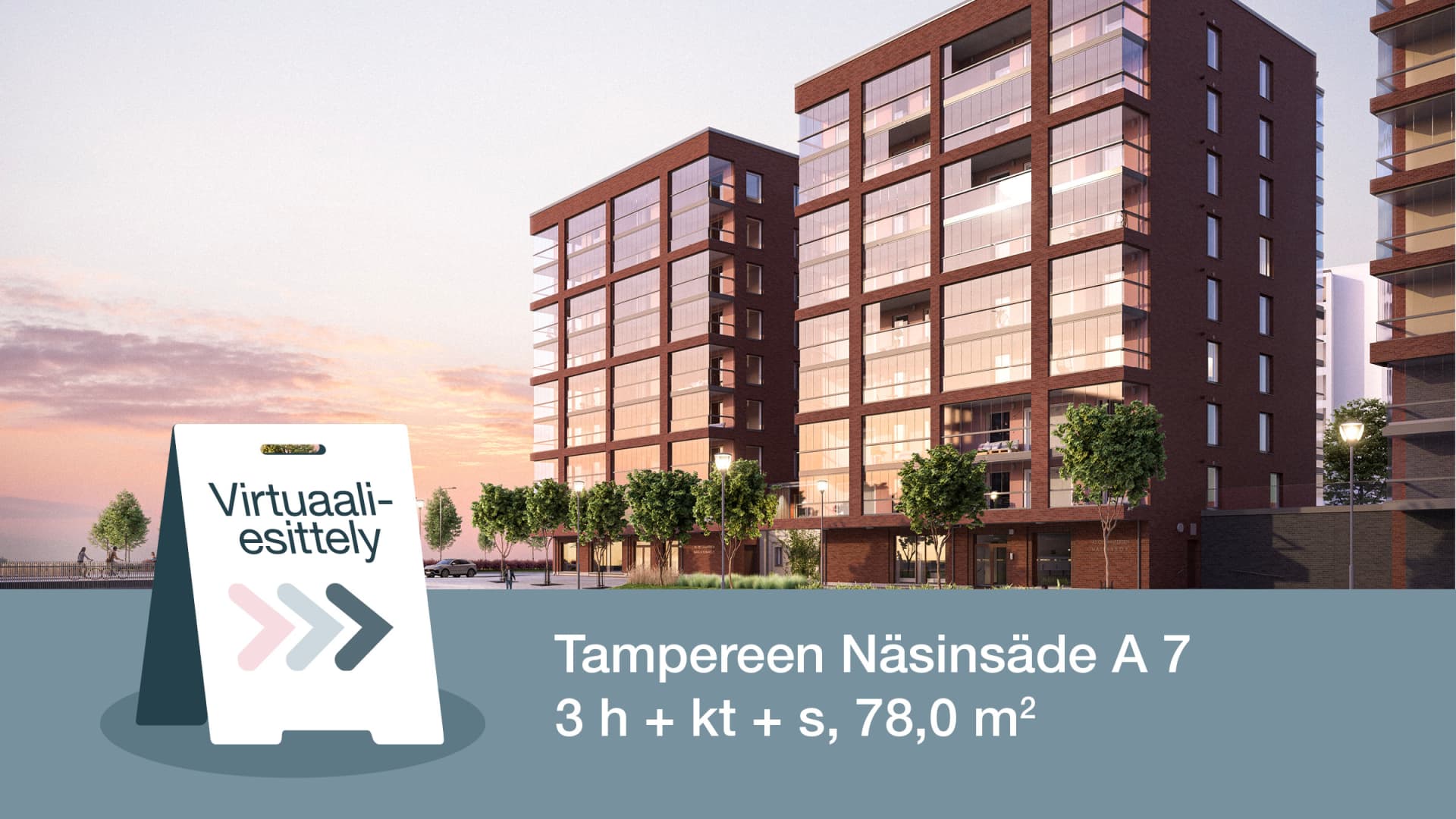 Myytävät asunnot Tampereen Ranta-Tampellassa. Tampereen Näsinsäteen kodit ovat A-energialuokkaa.