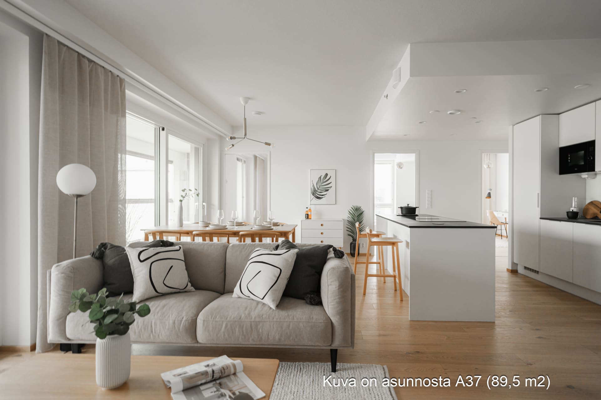 Myytävät asunnot Espoon Tuultentietäjä, Tapiola. Kuva on Espoon Tuultentietäjän asunnosta A 37.