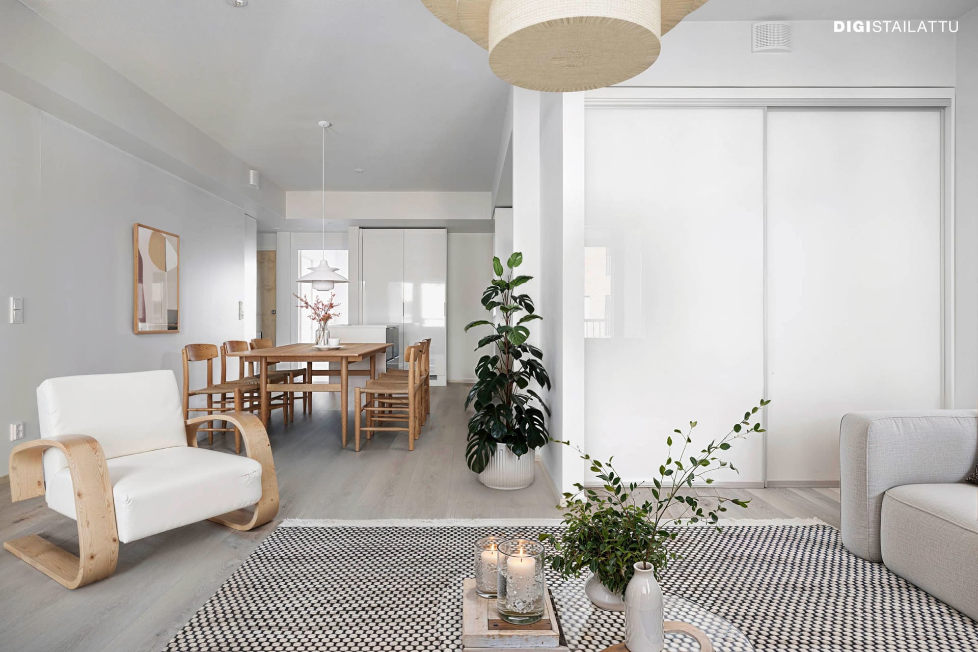 Myytävät asunnot Helsingin Gunnel, Arabianranta. Digistailattu kuva Helsingin Gunnelin asunnosta F 226.