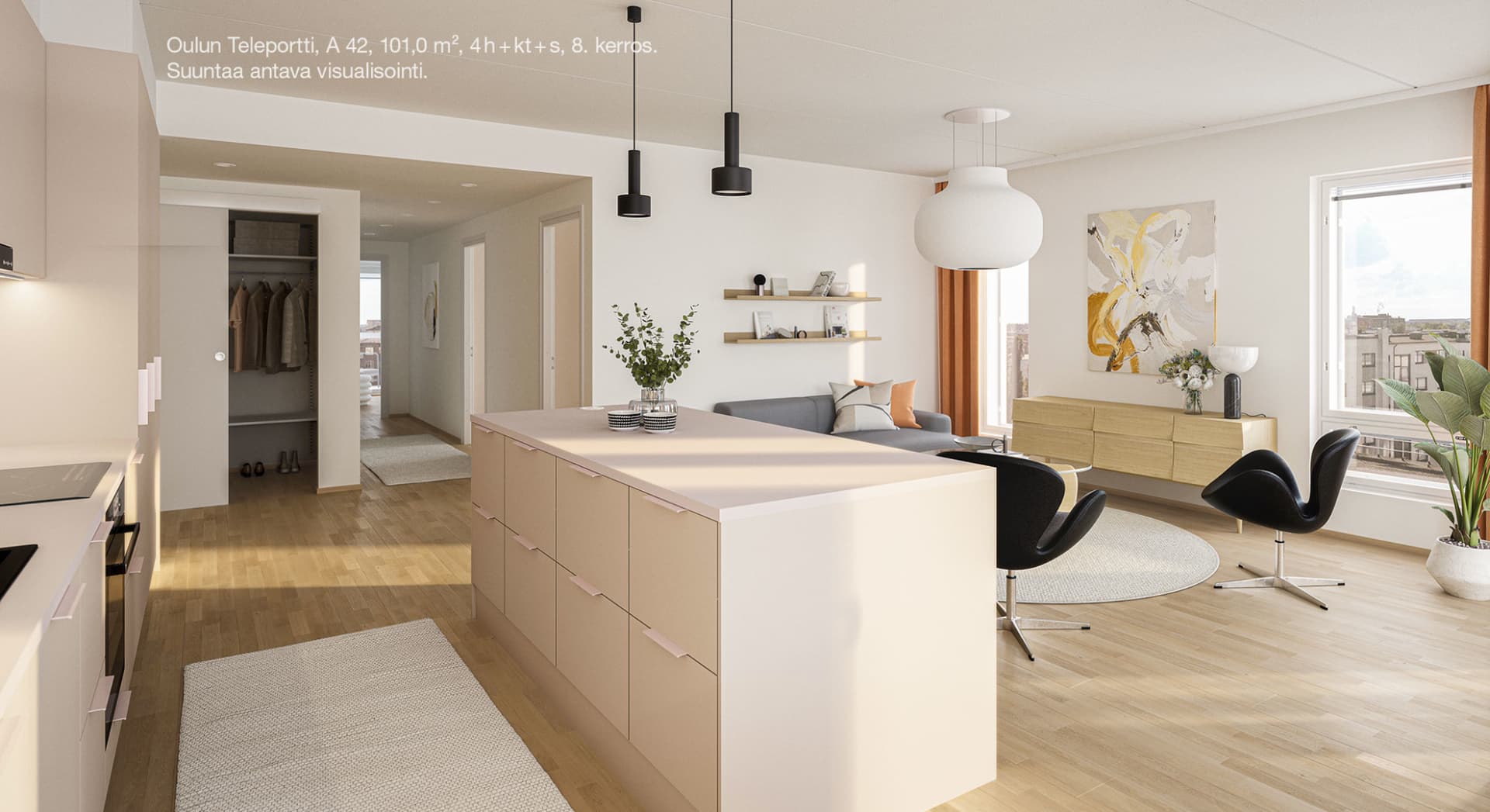 Myytävät asunnot Oulussa. Oulun Teleportti Telefooni-korttelissa.