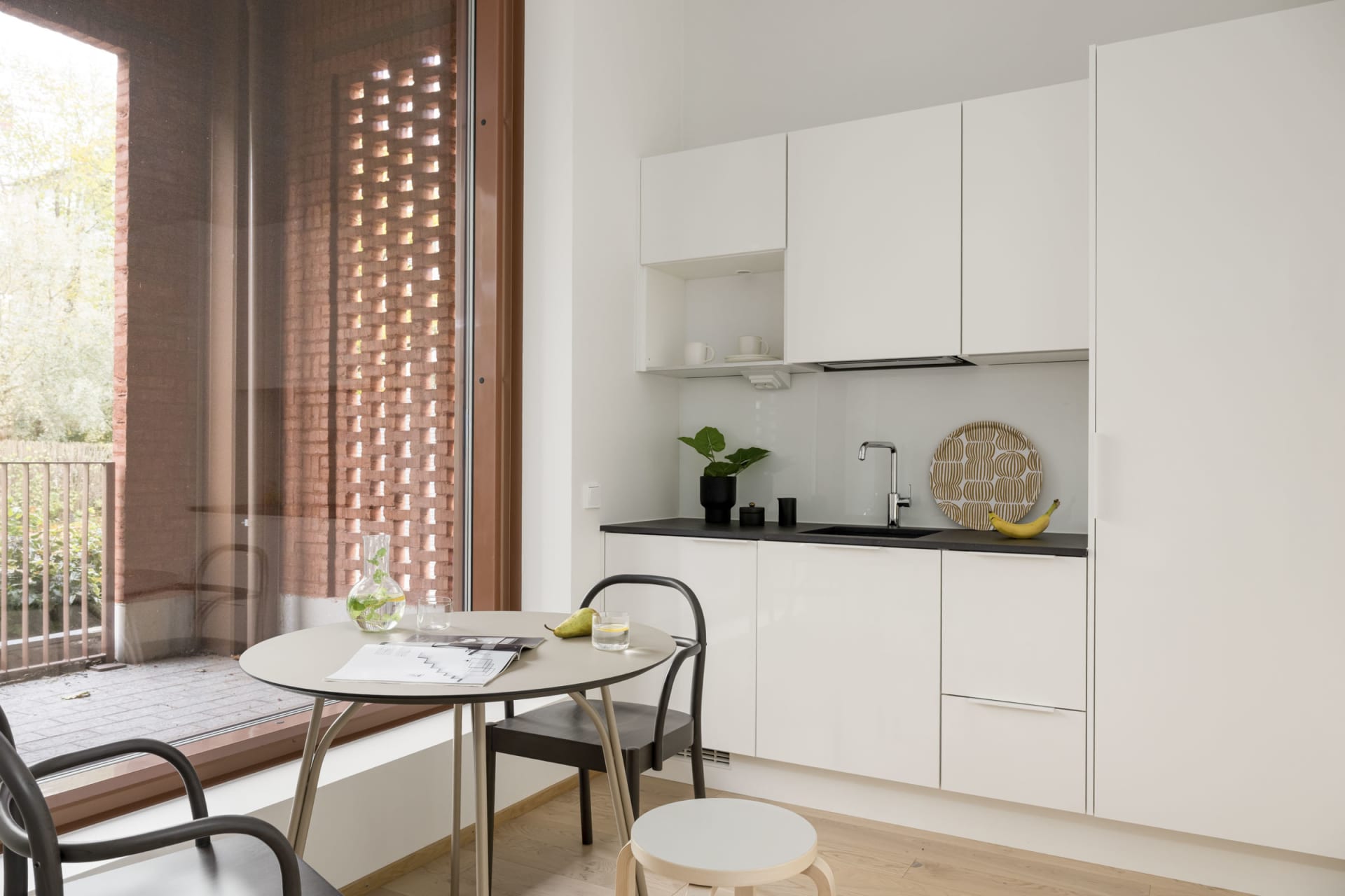 Myytävät asunnot, Helsingin Waltari, Töölöntulli, Meilahti, Stailattu kuva asunnosta A 1.