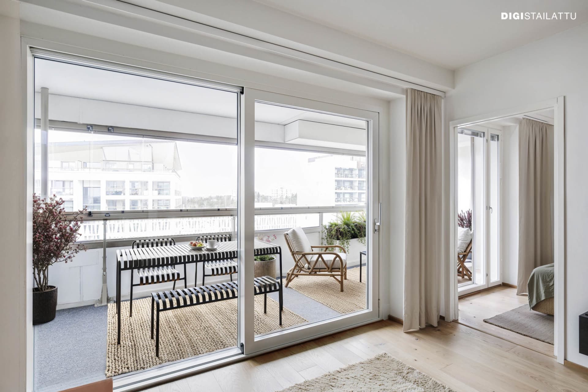 Kuva on digistailaus Tuultentietäjän asunnosta. 