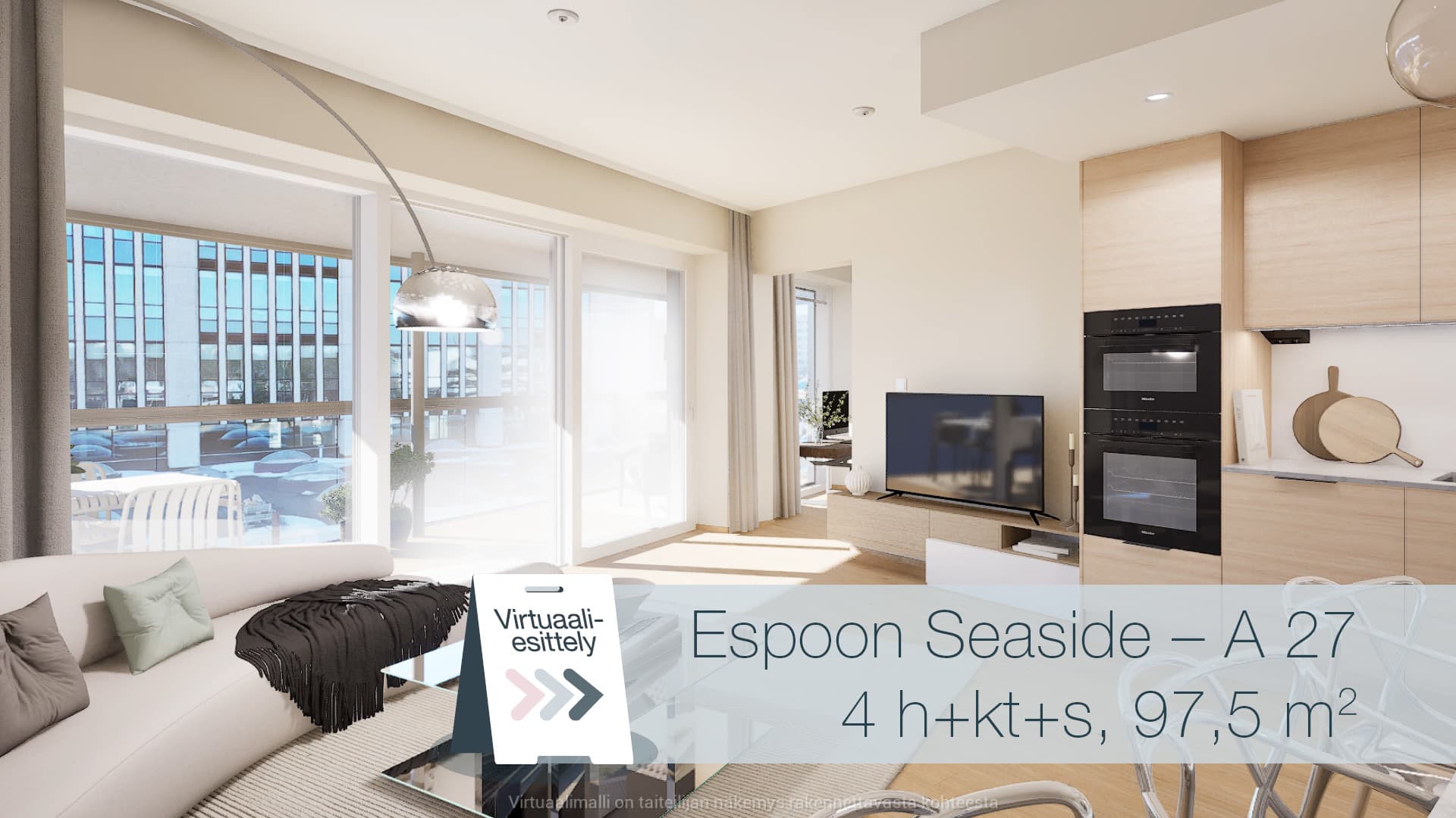 Tutustu virtuaalisesti Espoon Seasiden asuntoon! Vaihda asunnon materiaaleja omaan makuusi sopivaksi.