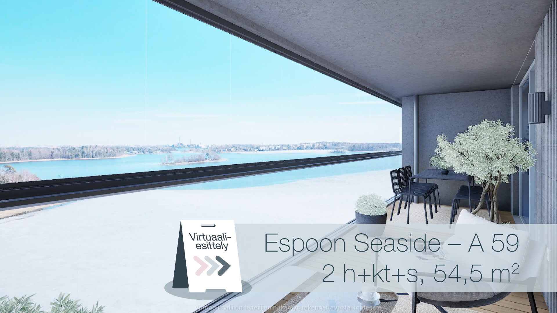Tutustu virtuaalisesti Espoon Seasiden asuntoon! Vaihda asunnon materiaaleja omaan makuusi sopivaksi.