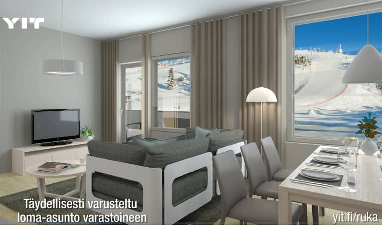 Myytävät loma-asunnot Ruka Chalets III. Ruka. YIT Koti. Vapaa-ajan asunto. Videoesittely.