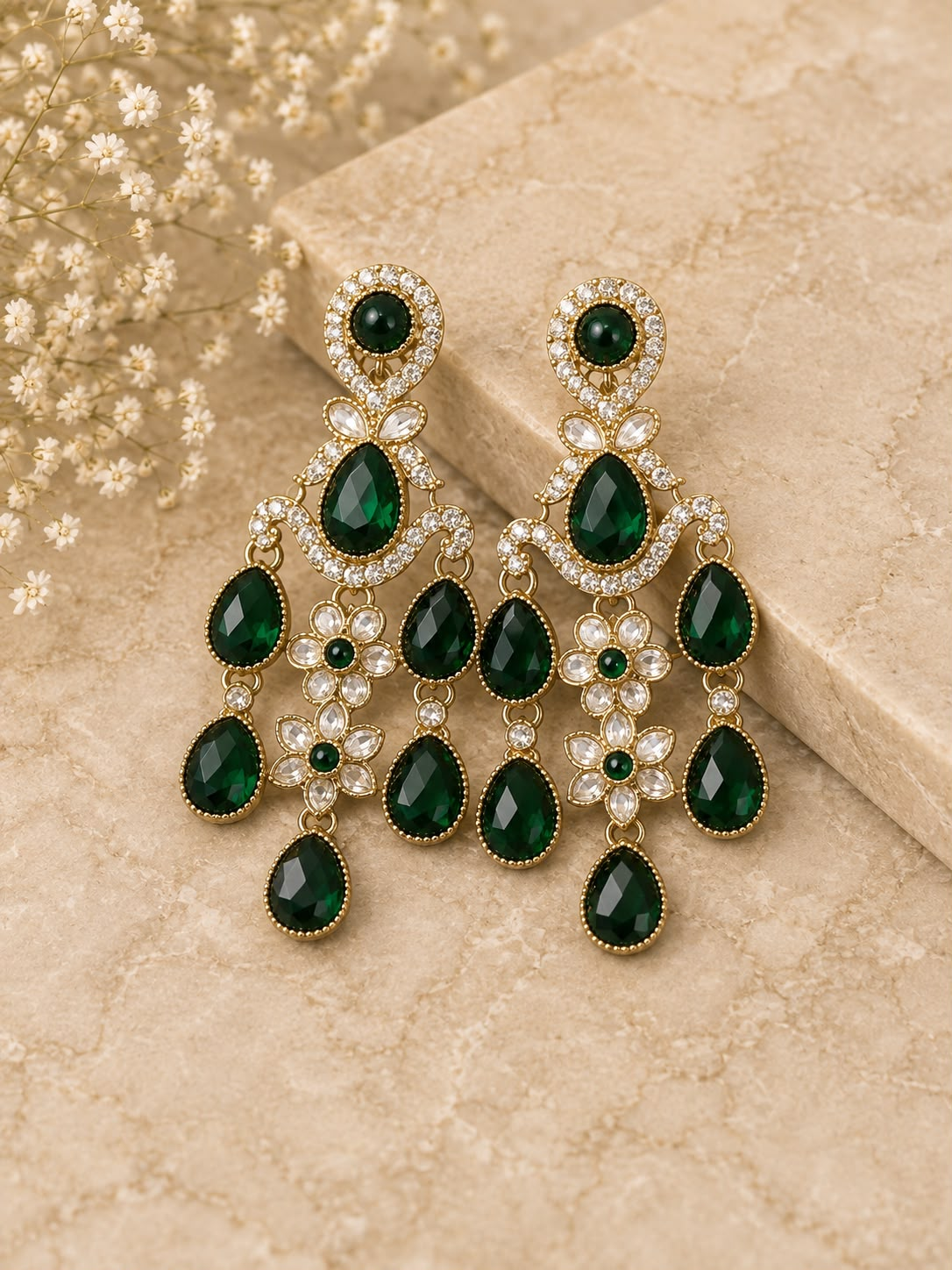 Bloom Kundan Drop Earrings (2 Variants)