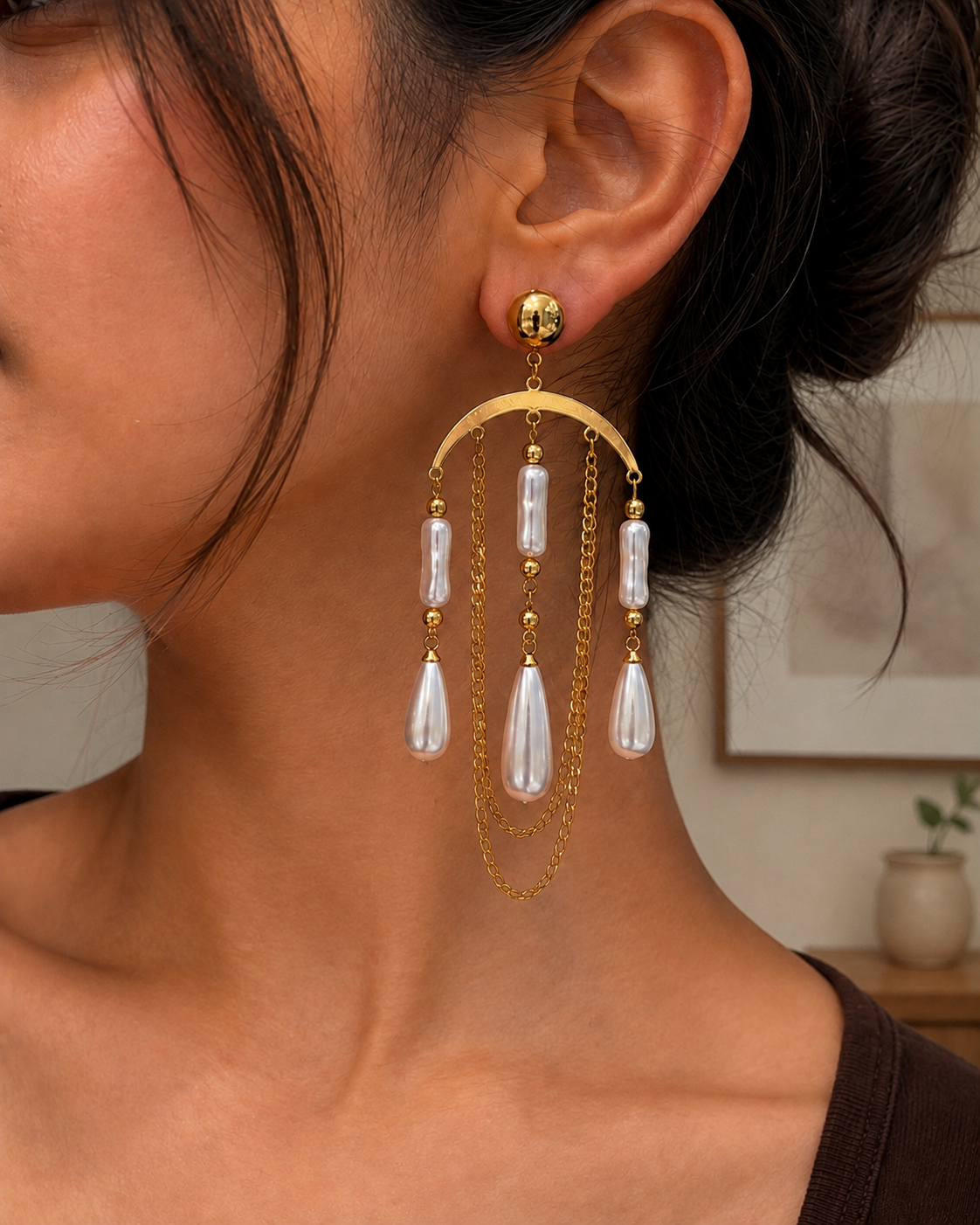 Aurelia Pearl Cascade Earrings