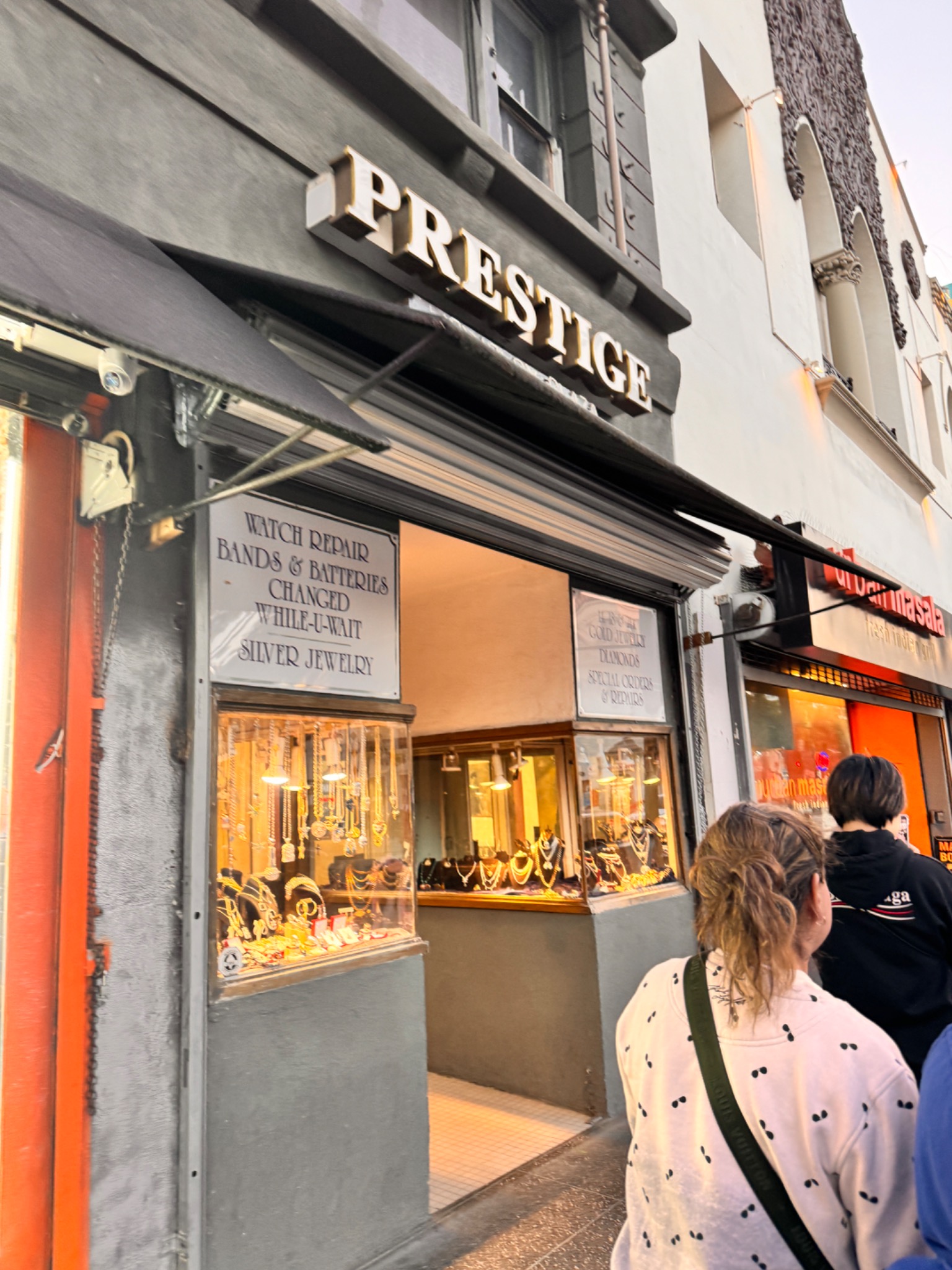 Prestige Jewelry storefront on Hollywood Boulevard