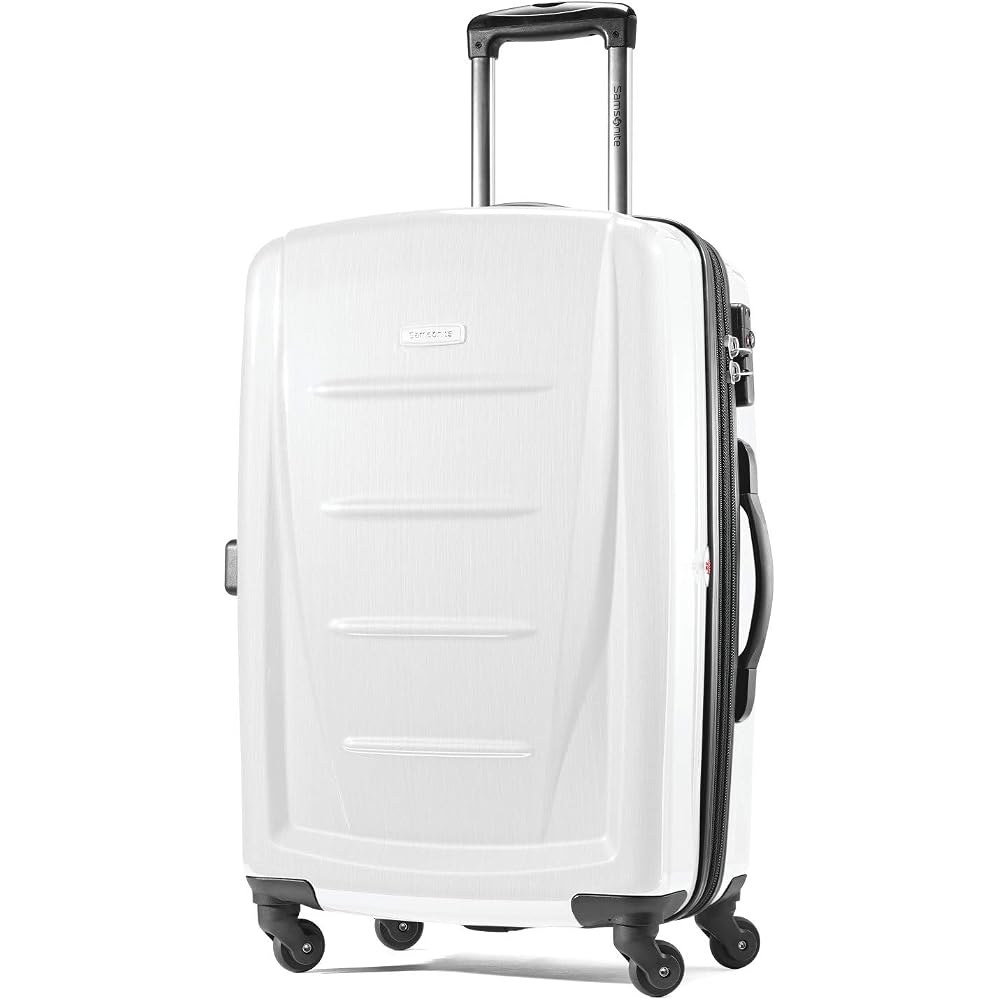 Samsonite Winfield 2 Hardside Expandable Luggage with Spinner Wheels, Checked-Large 28-Inch, Brushed White