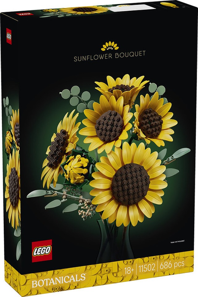 LEGO Botanicals Sunflower Bouquet Building Set for Adults (11502) — 686 Pieces