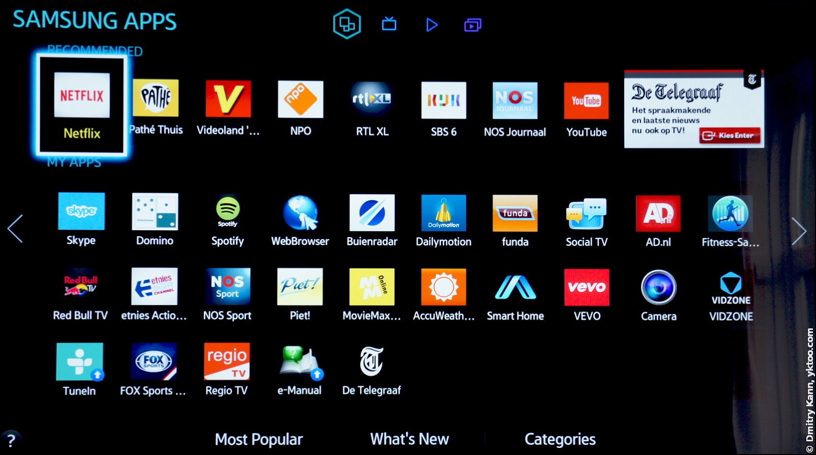 Smart TV, Apps with Smart Hub