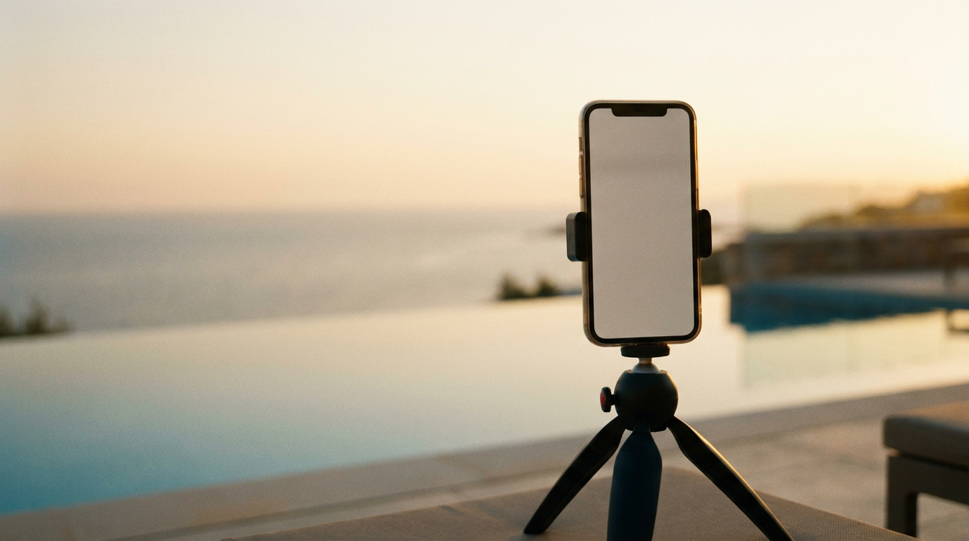 Infinity pool at golden hour