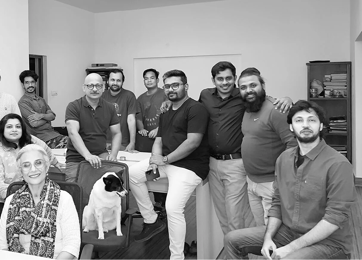 Studio team photograph