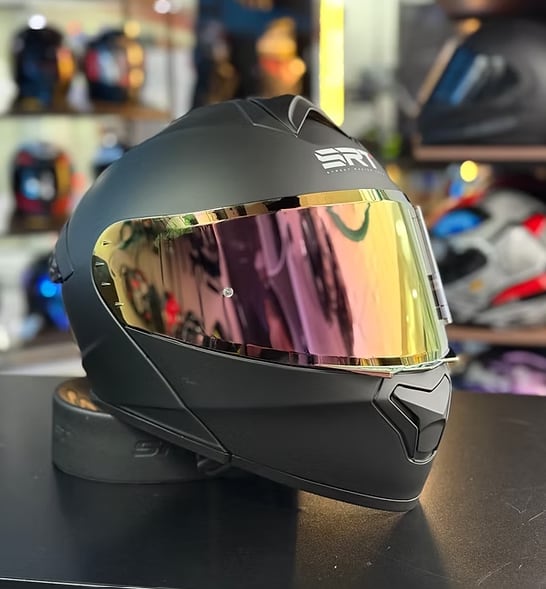 HF130 Moto GP SOLID MATTE BLACK VS TORNASOL vista 1