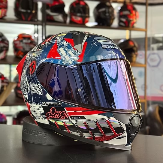 CASCO SHAFT INTEGRAL 560 EVO MANKIND CAMALEÓN.AZ.MR RJ. VISOR SM.CL.IR.AZ vista 1