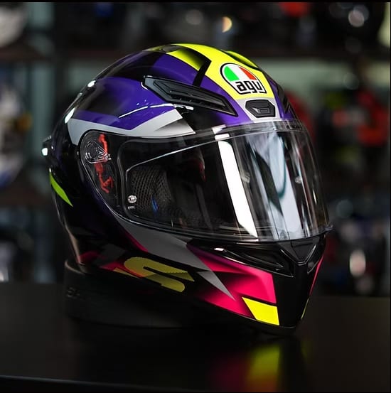 CASCO AGV INTEGRAL K1 S E2206 FASTLAP BLACK / PURPLE / PINK  vista 1