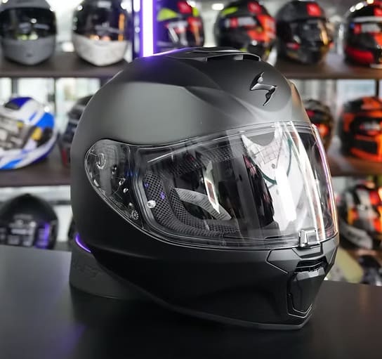 CASCO INTEGRAL ECE SOLIDO NEGRO MATE - EXO- 391 - SCORPION EXO - VIETNAM vista 1
