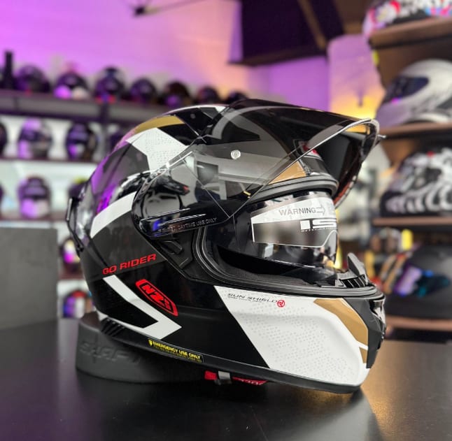 CASCO NZI GO RIDER TRIDENT NG GR DR M MOTOCICLISMO PROTECCIÓN vista 1