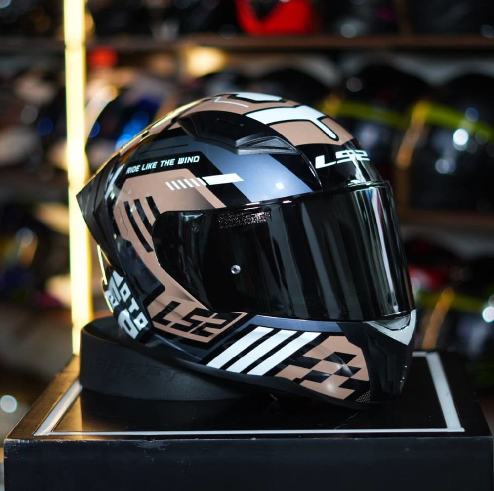 CASCO LS2 INTEGRAL FF810 VIGO KEDUO BLACK EARTH YELLOW VISOR LT. TINTED vista 1