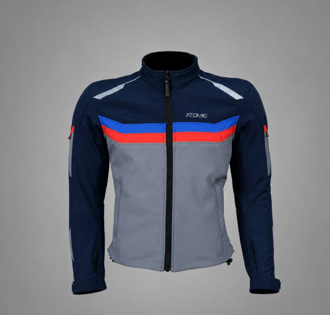 CHAQUETA ATOMIC SPORT SHELL NAVY BLUE / LIGHT GREY / RED vista 1