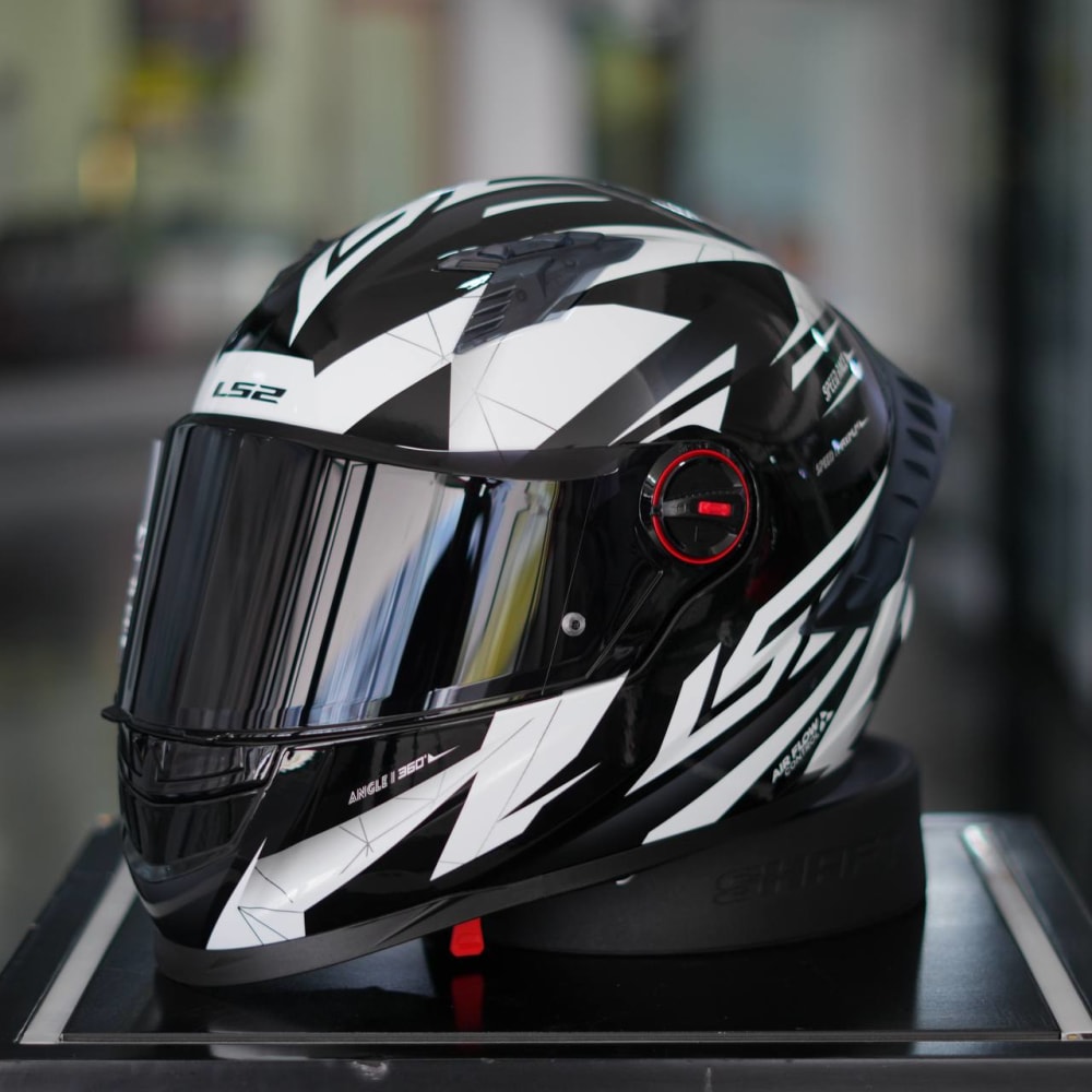 CASCO LS2 INTEGRAL FF816 COSMOS DRAZE BLACK WHITE VISOR TINTED vista 1