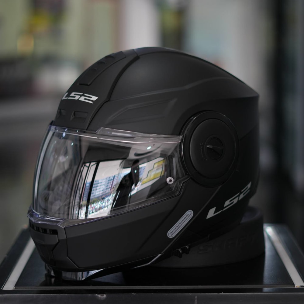 CASCO LS2 ABATIBLE FF902 SCOPE II SOLID MATT BLACK vista 1