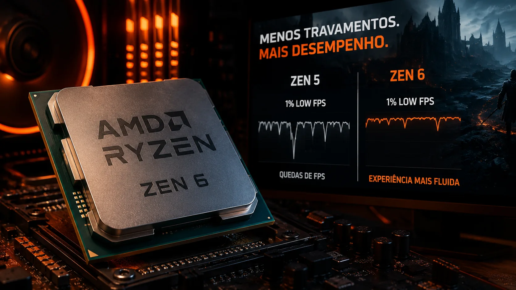 AMD Zen 6 pode reduzir microtravamentos e melhorar os 1% mínimos nos jogos
