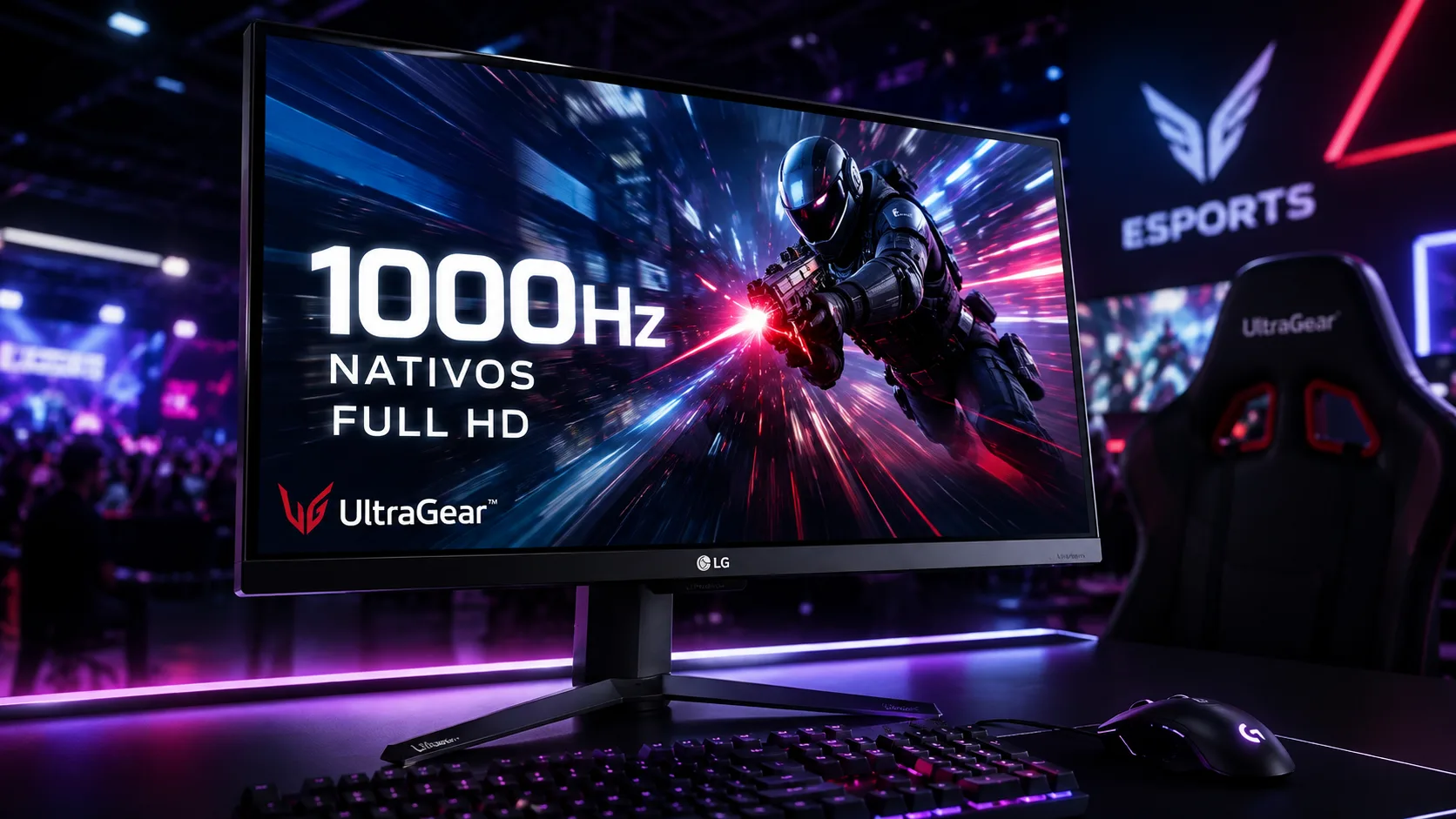 LG anuncia primeiro monitor gamer Full HD com 1.000 Hz nativos