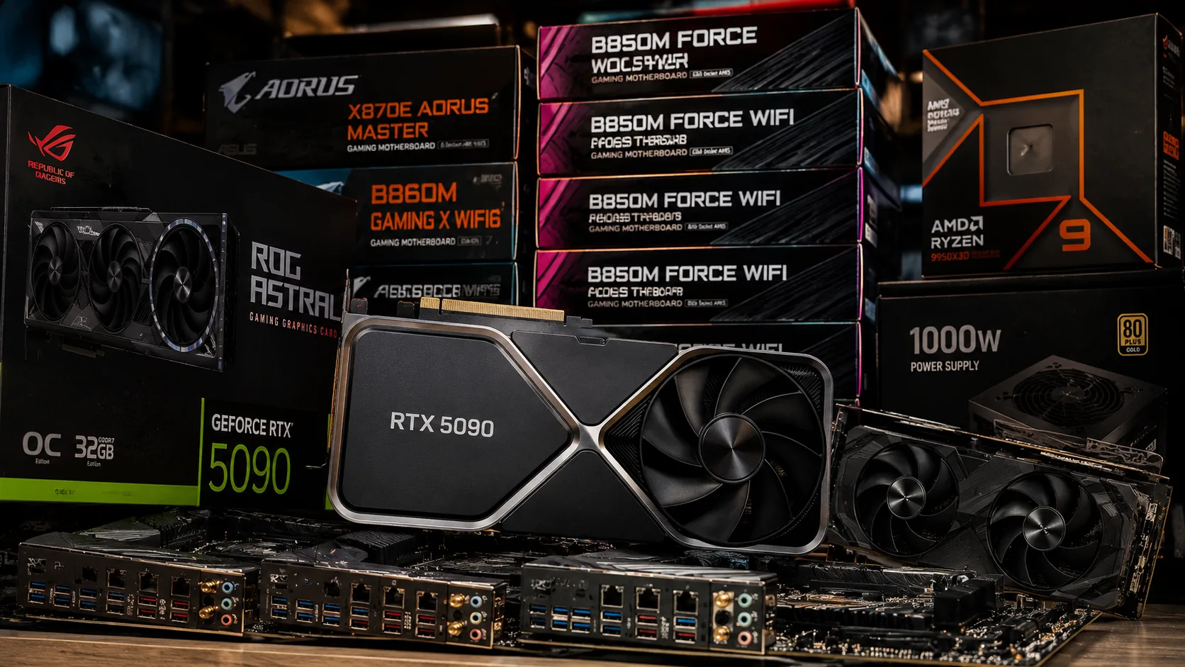 RTX 5090 é vendida com até oito placas-mãe em pacotes no varejo de Taiwan
