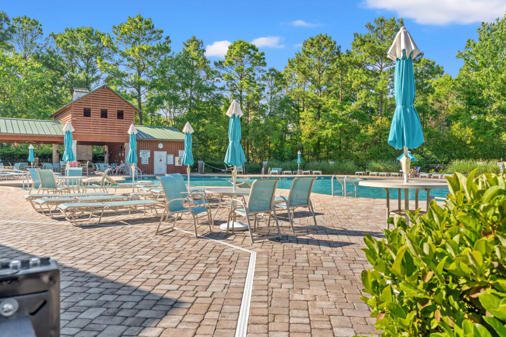 Barefoot Residents Club pool with loungers and umbrellas