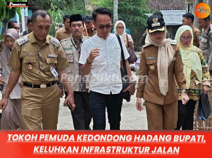 Tokoh Pemuda Kedondong Hadang Bupati Nanda Saat Bagikan Bantuan Bedah Rumah Di Kertasana