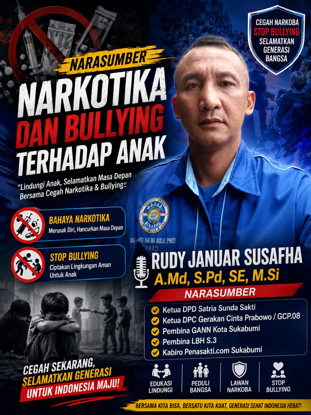 Rudy Januar Susafha Ingatkan Bahaya Laten Narkotika dan Bullying terhadap Masa Depan Generasi Muda