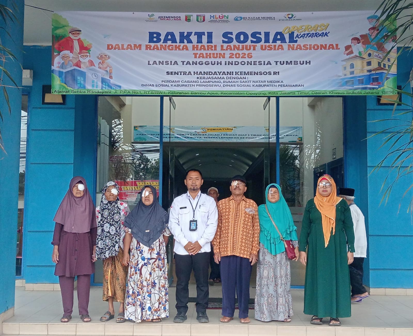 Pendamping PKH Kabupaten Pesawaran Berkolaborasi dengan Sentra Handayani Jakarta Gelar Operasi Katarak Gratis bagi Ratusan Warga pada Peringatan HLUN 2026