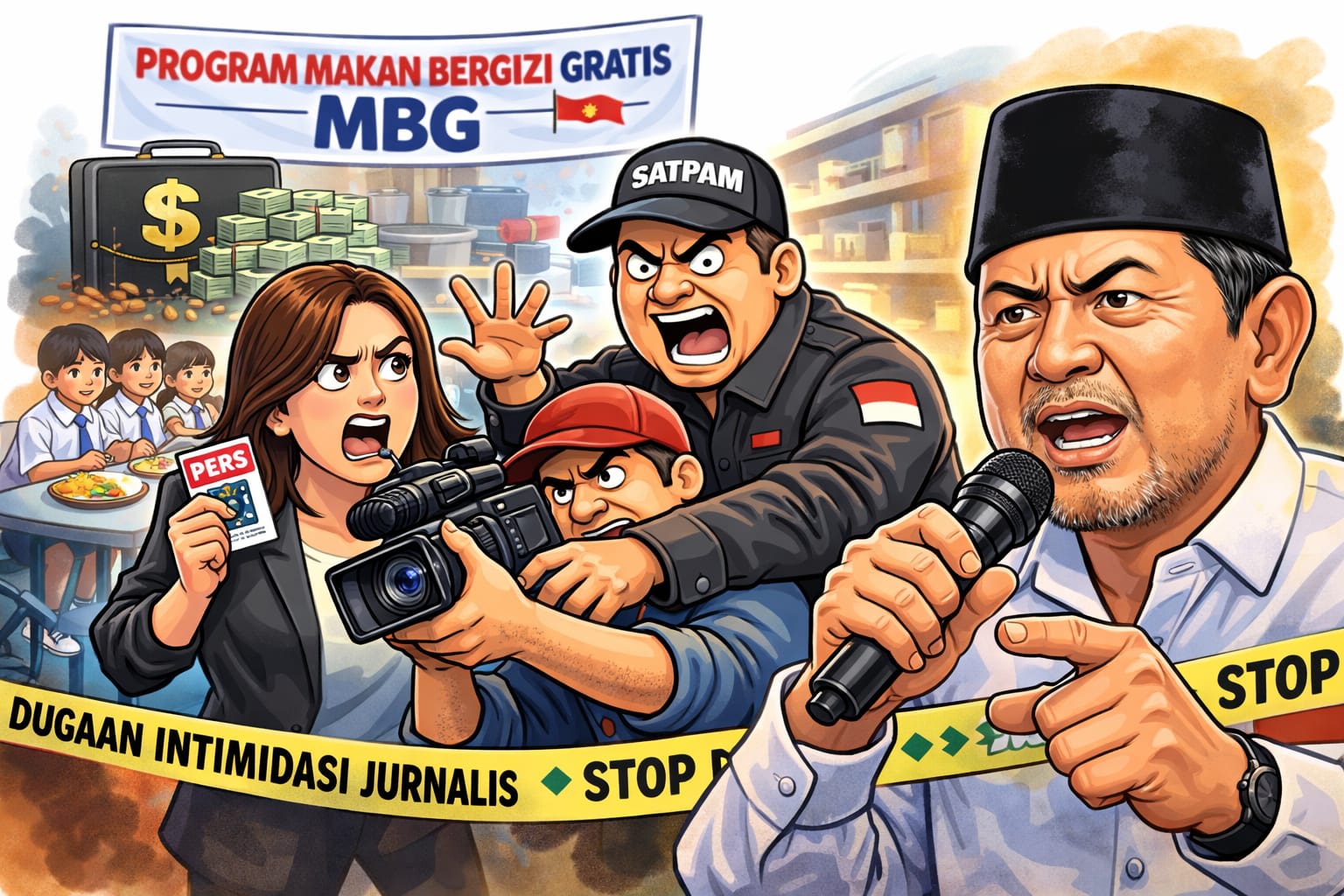 SPPG Bungkam Pers, Satpam Rebut Hanphone Jurnalis