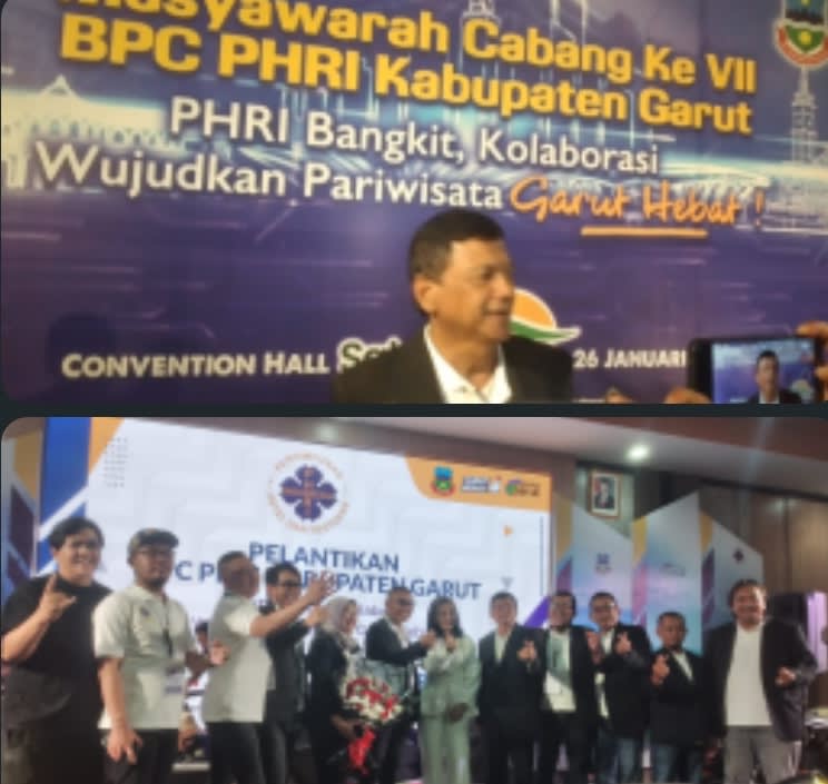 H.Ato Hermanto Resmi di Lantik Nahkodai BPC PHRI Garut,di Dampingi H. Dudung Sudiana “Garut Hebat,Bangkit Dengan Stakeholders”