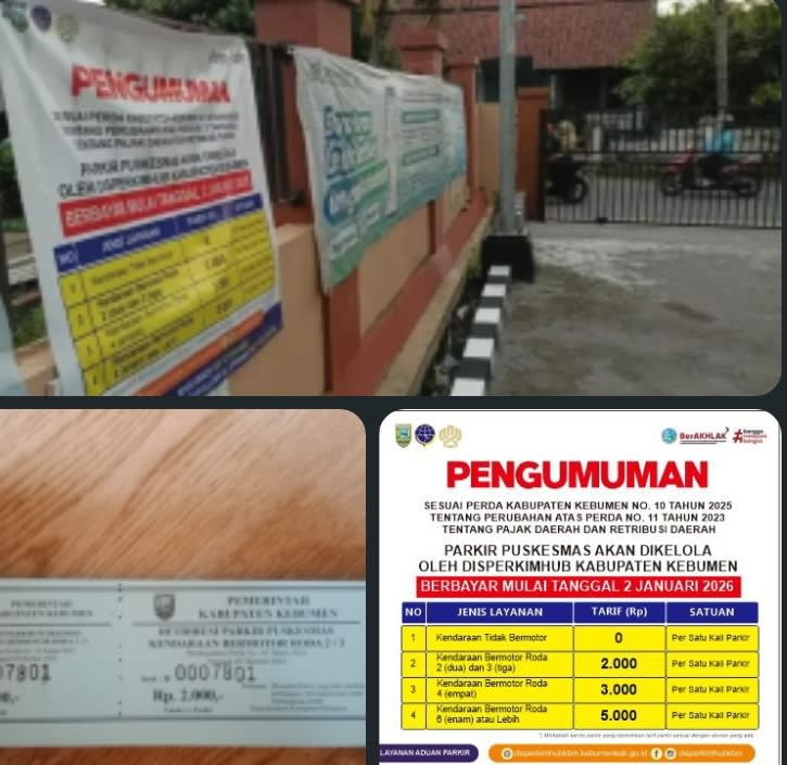 Retribusi Parkir Puskesmas Jadi Sumber PAD Baru Kebumen