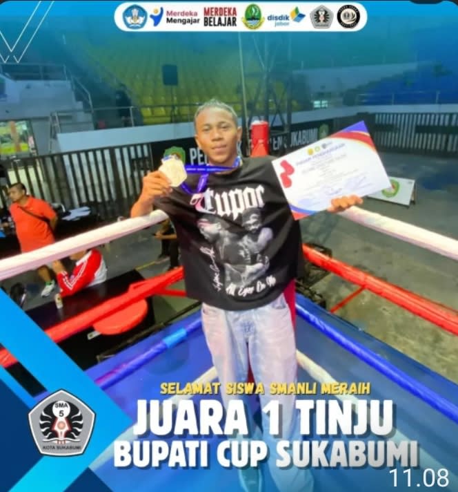 Siswa SMA Negeri 5 Kota Sukabumi Meraih Juara 1 Tinju Bupati CUP VIII Tahun 2025