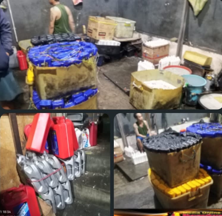 Gudang Daur Ulang Oli Bekas Kemasan Botol Jadi Oli Baru, Beredar ke Bengkel dan Tokoh Onderdil di Jawa Barat