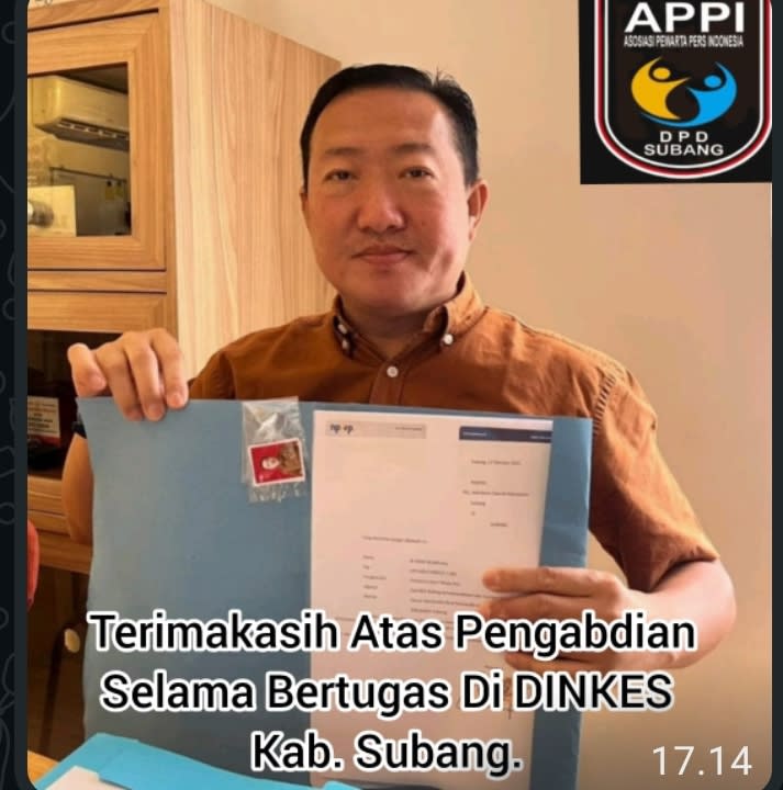 Dr. Maxi Setelah 27 Mengabdi Sebagai ASN di Kabupaten Subang Ajukan Pensiun Dini