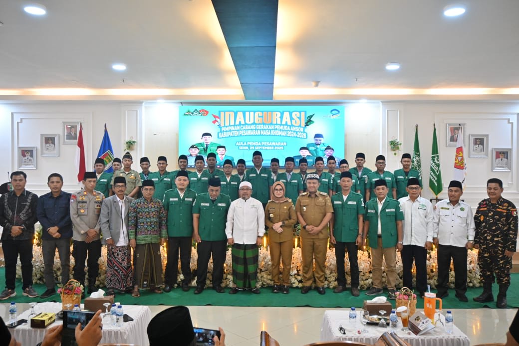 PC GP Ansor Pesawaran Masa Khidmat 2024-2028 Resmi Dilantik, Siap Bersinergi Dengan Pemerintah Kabupaten Pesawaran