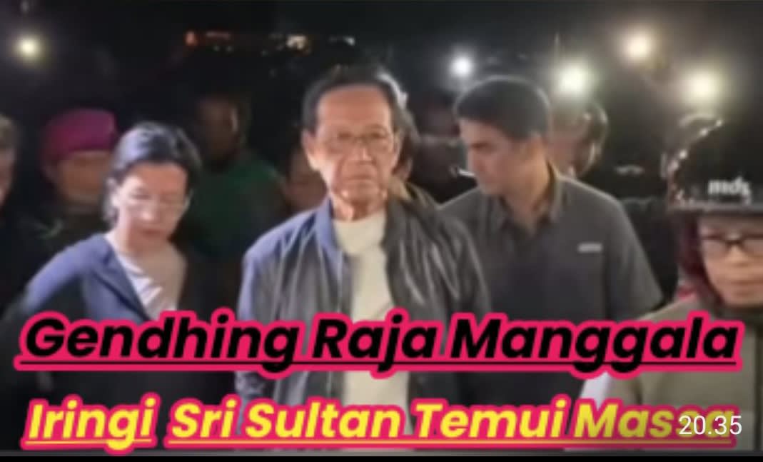 Gendhing Raja Manggala Iringi Sultan HB X Temui Pendemo Jogja