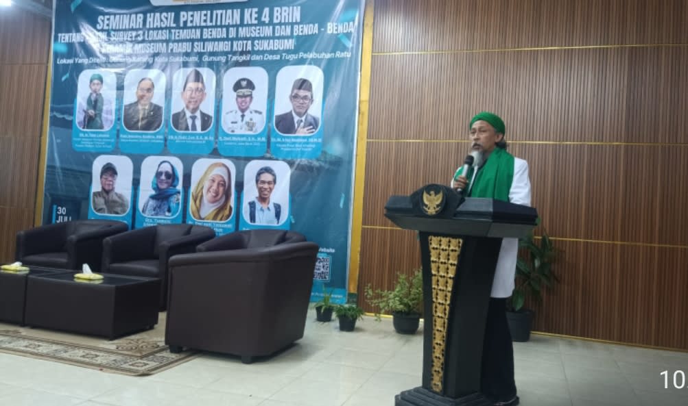 SEMINAR HASIL PENELITIAN KE 4 BRIN 3 LOKASI TEMUAN BENDA DI MUSEUM DAN BENDA-BENDA KERAMIK.MUSEUM PRABU SILIWANGI KOTA SUKABUMI