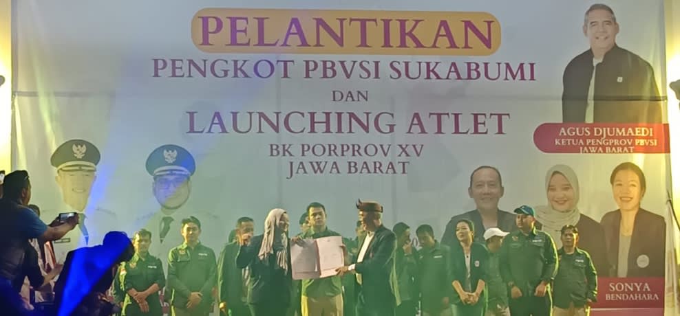 Pelantikan PENGKOT PBVSI Sukabumi dan Launching Atlit BK PORPROV XV Jawa Barat