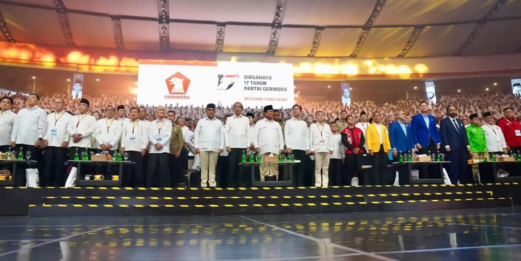 Puncak Perayaan HUT Gerindra Ke 17 Tahun di Sentul International Convention Center, Bogor, Jawa Barat