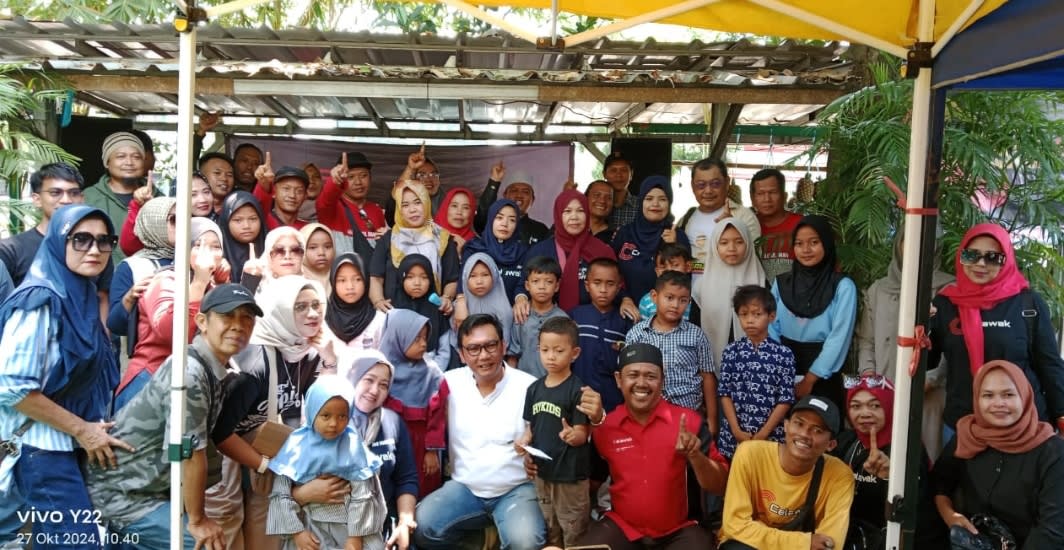 Santunan Anak Yatim dilakukan Komunitas CALAWAK Subang