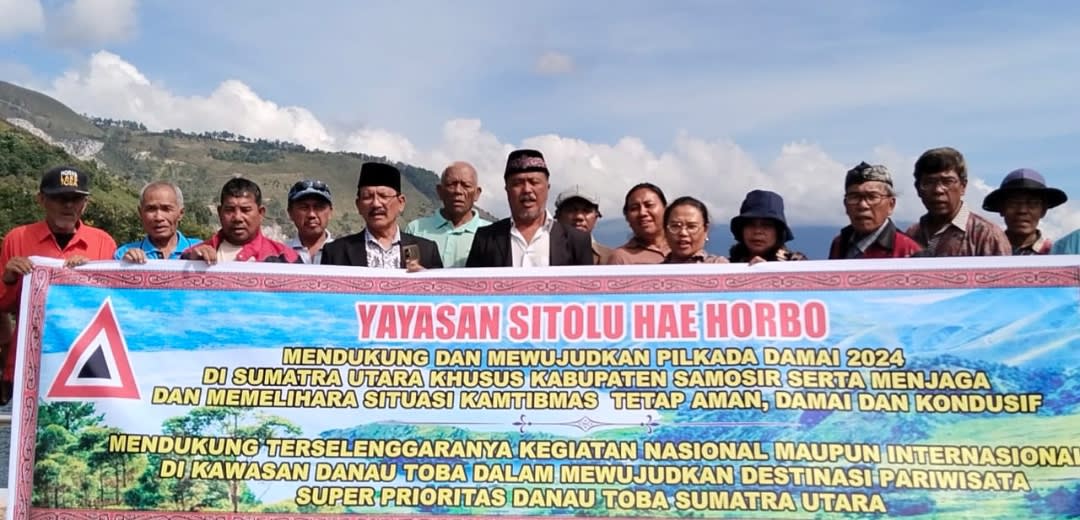 Ciptakan Pilkada Damai, Yayasan Sitolu Hae Horbo Ajak Masyarakat Samosir Jaga Kamtibmas
