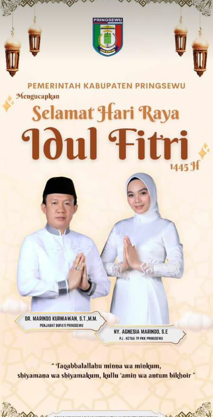 Pj. Bupati Pringsewu Ucapkan Selamat Hari Raya Idul Fitri 1445 H Dan Harapan Setelah Ramadhan