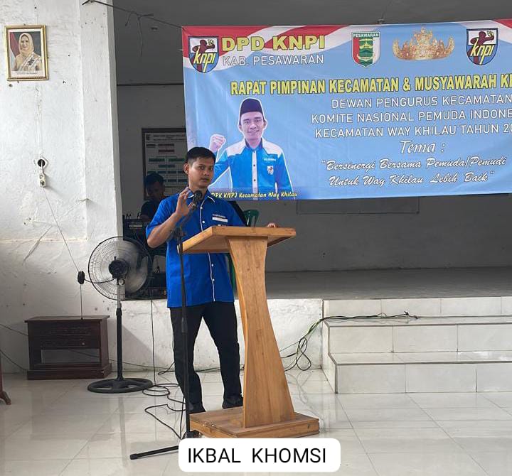 Ikbal Khomsi – Terpilih Sebagi Ketua KNPI DPK Way Khilau Pesawaran Periode 2024-2027