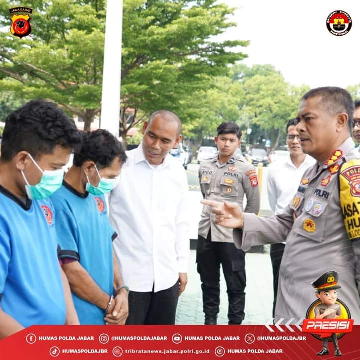 Konferensi Pers Polda Jabar Kasus Pengungkapan Tindakan Pidana Pencurian Rumah Kosong Di Sukabumi Purwakarta